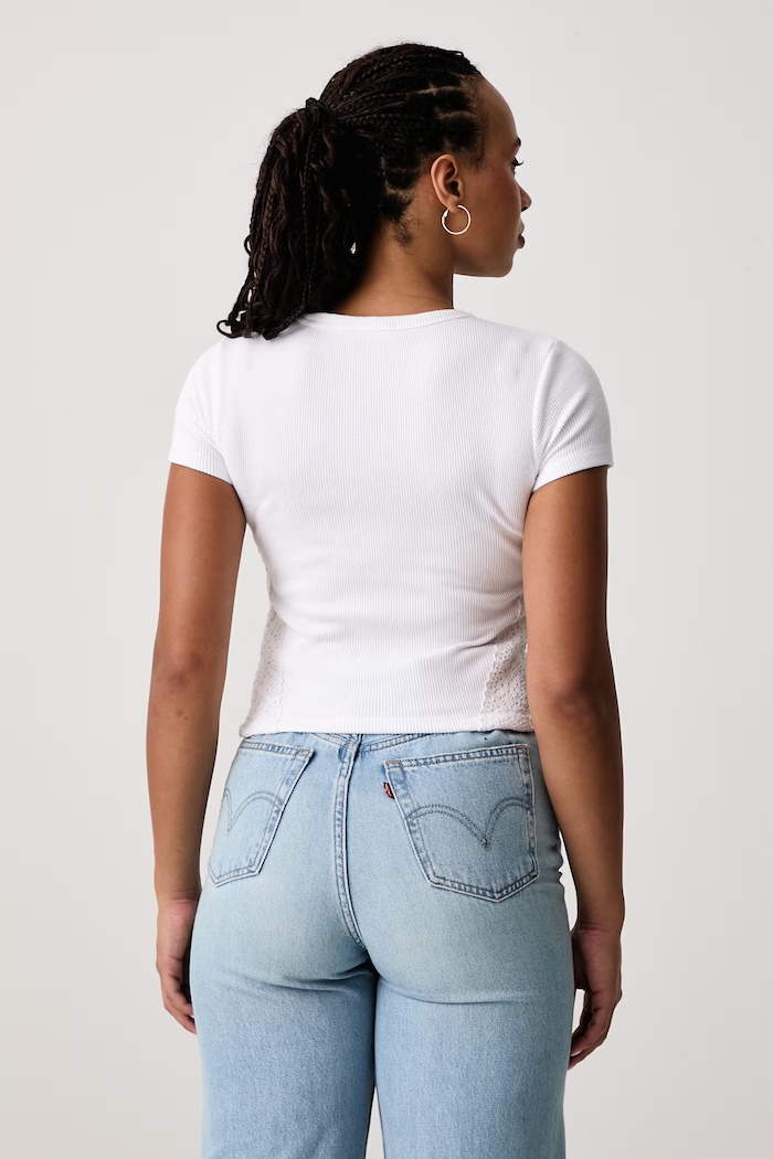 Oblačila Guess Jeans Kratka majica ženska W6BP09.K5528 bela