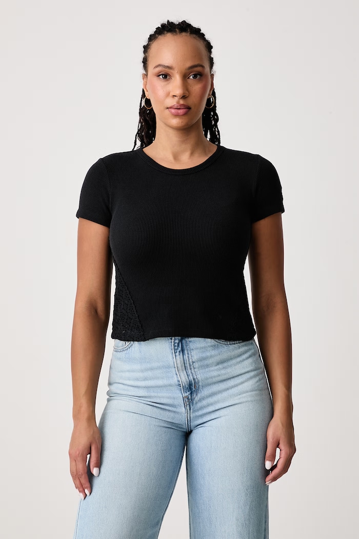 Guess Jeans Kratka majica ženska črna W6BP09.K5528