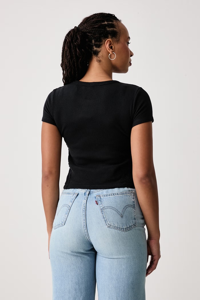 Oblačila Guess Jeans Kratka majica ženska W6BP09.K5528 črna