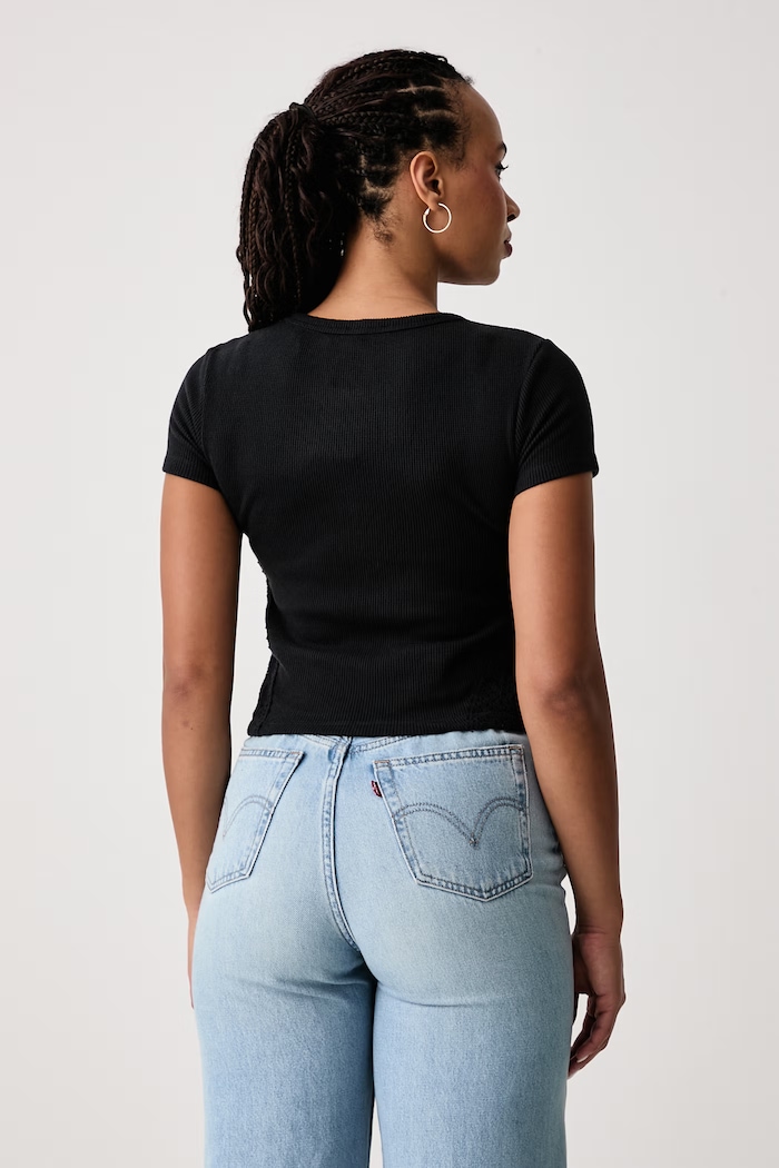 Oblačila Guess Jeans Kratka majica ženska W6BP09.K5528 črna