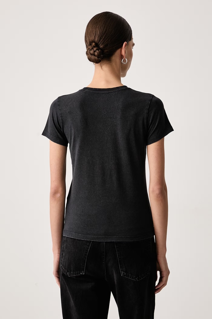 Guess Jeans T-shirt damski bawełniany z elastanem W6BI16.K5697 szary AW26