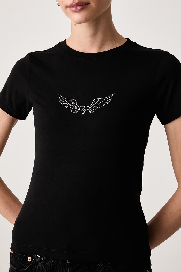 Odzież Guess Jeans T-shirt damski bawełniany z elastanem W6BI14.K5598 czarny