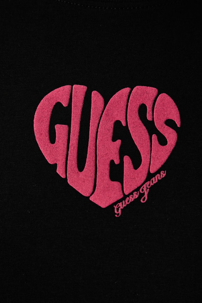 T-shirt damski bawełniany z elastanem Guess Jeans W6BI13.K5597 czarny