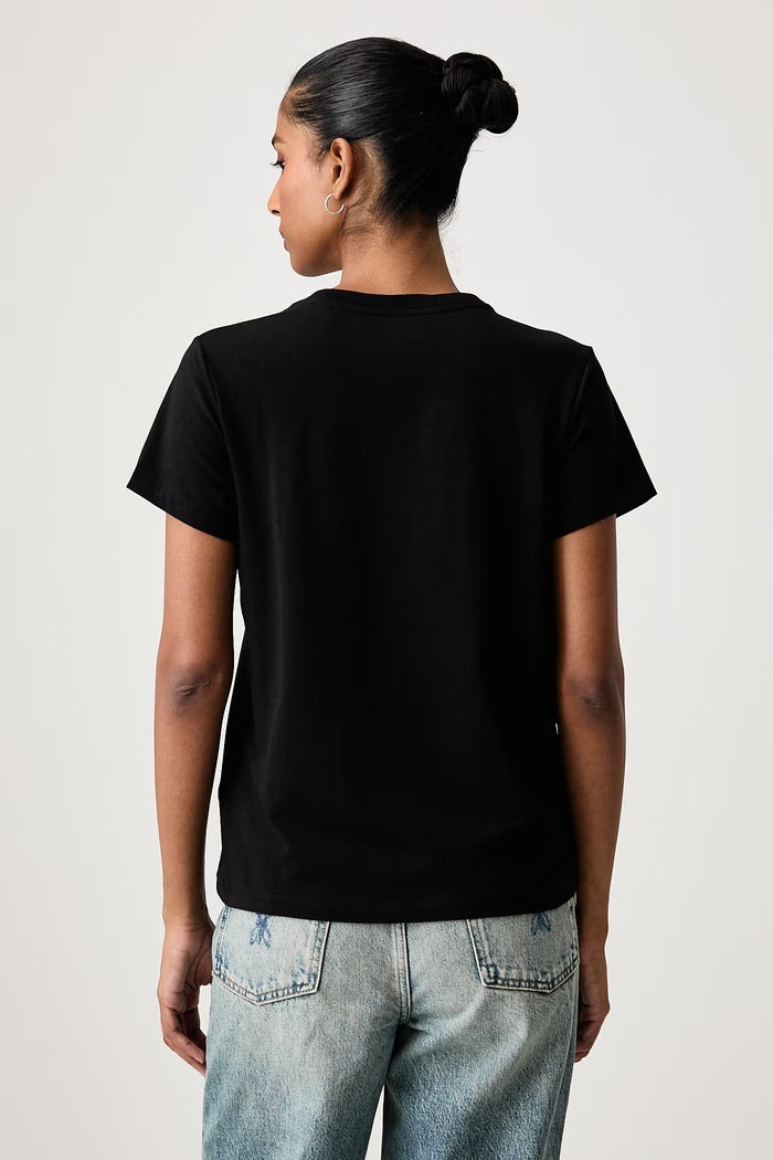 Odzież Guess Jeans T-shirt damski z bawełną W6BI07.K5305 czarny