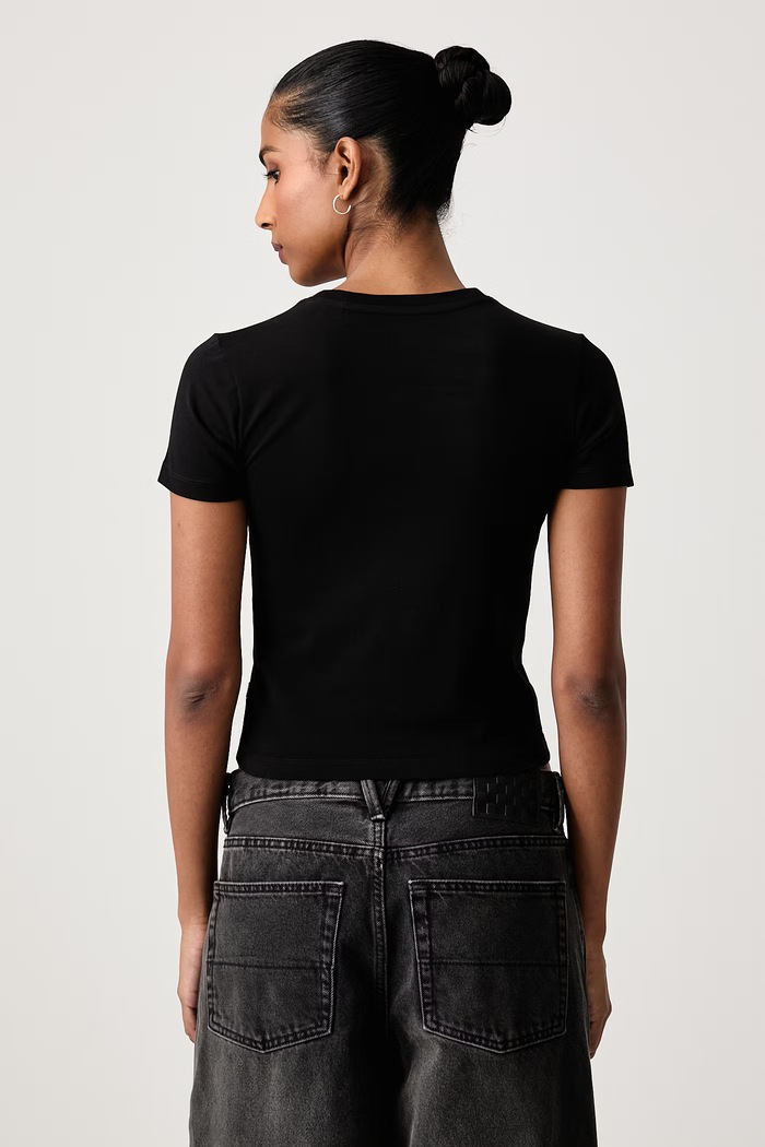 Odzież Guess Jeans T-shirt damski bawełniany z elastanem W6BI05.K5301 czarny