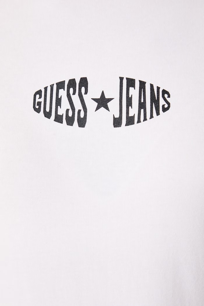Tricou pentru femei cu bumbac Guess Jeans W6BI03.K5295 alb