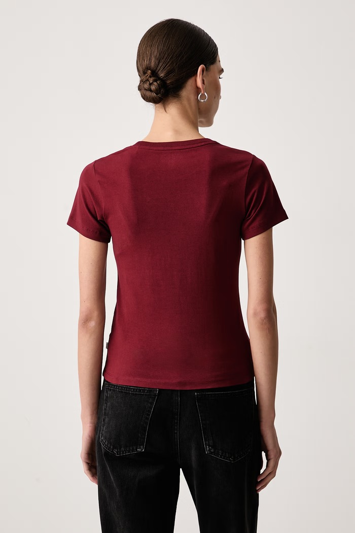 Guess Jeans Tricou pentru femei cu bumbac W6BI03.K5295 burgundia AW26