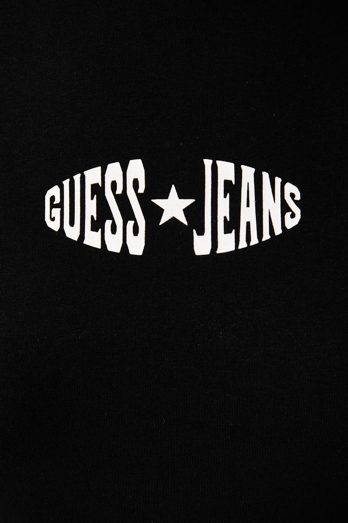 T-shirt damski z bawełną Guess Jeans czarny W6BI03.K5295