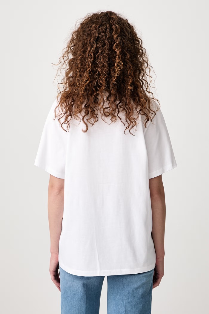 Odzież Stella McCartney T-shirt bawełniany damski 6J01583SQB15 biały