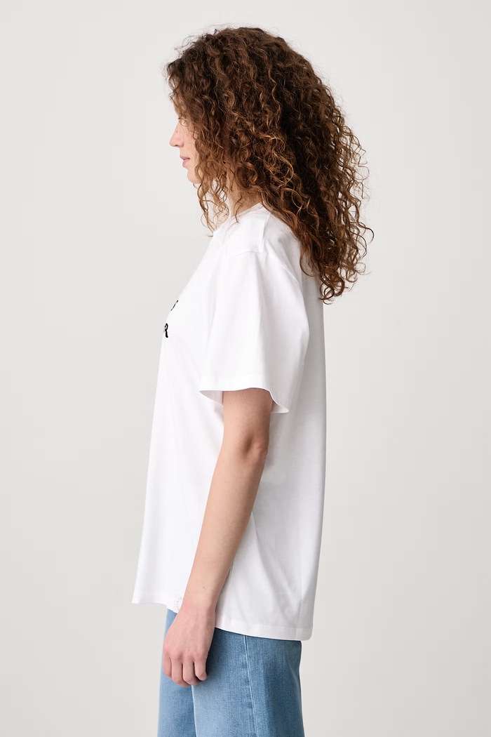 T-shirt bawełniany damski Stella McCartney 6J01583SQB15 biały