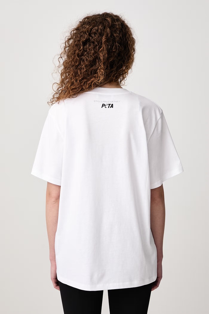 Odzież Stella McCartney T-shirt bawełniany damski 6J01583SQB01 biały