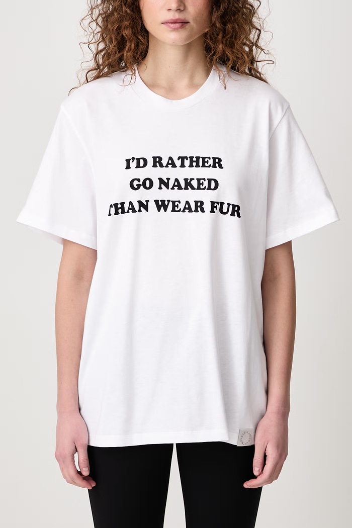 T-shirt bawełniany damski Stella McCartney biały 6J01583SQB01
