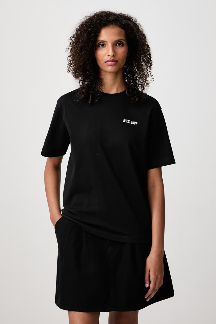 WRSTBHVR LORO T-shirt bawełniany damski czarny U1026TT.U