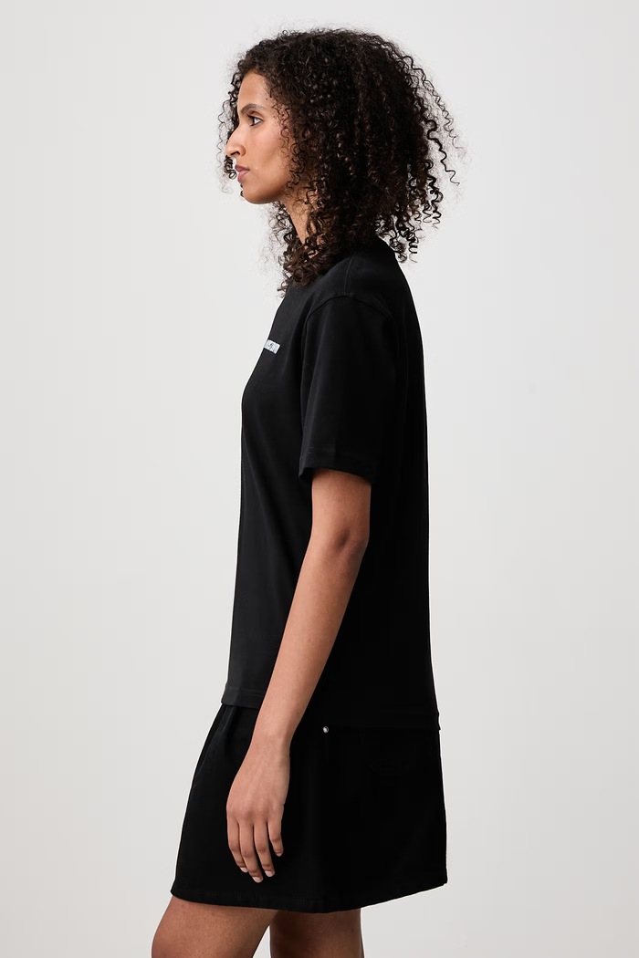 LORO T-shirt bawełniany damski WRSTBHVR U1026TT.U czarny