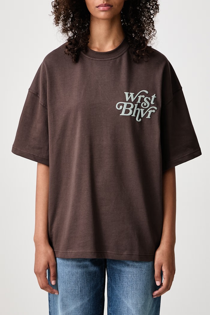 REED V3 T-shirt bawełniany damski WRSTBHVR brązowy U1026TT.D