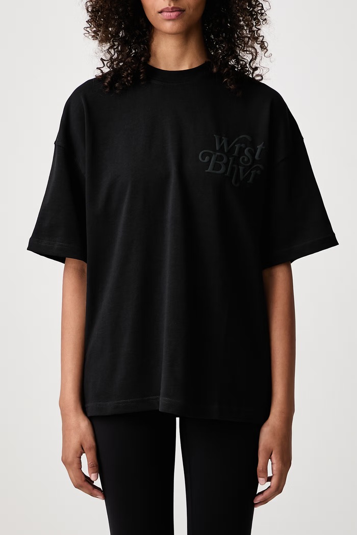 REED V3 T-shirt bawełniany damski WRSTBHVR czarny U1026TT.D