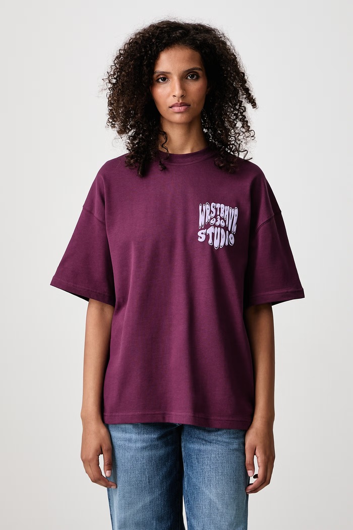 Odzież WRSTBHVR FLYNN V2 T-shirt bawełniany damski U1026TT.F fioletowy