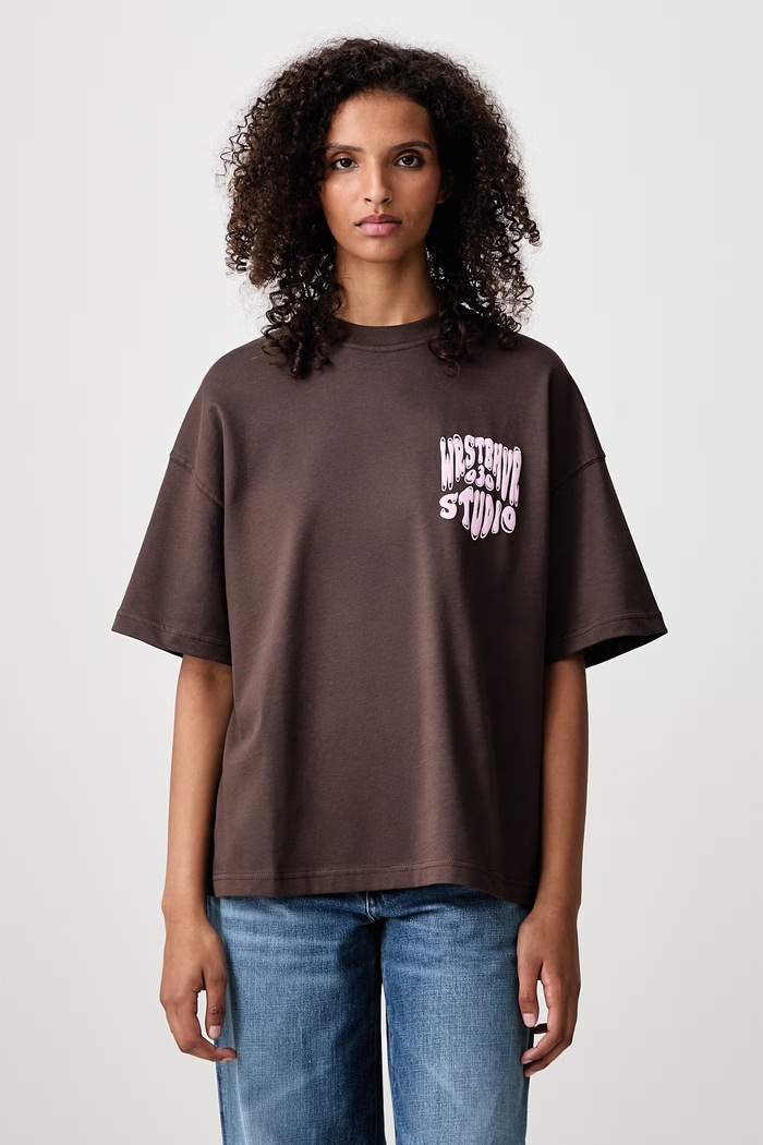 Odzież WRSTBHVR FLYNN V2 T-shirt bawełniany damski U1026TT.F brązowy