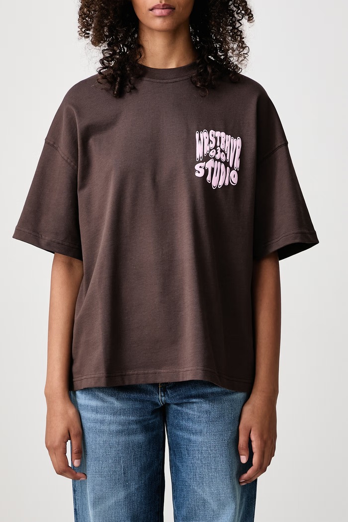 FLYNN V2 T-shirt bawełniany damski WRSTBHVR brązowy U1026TT.F