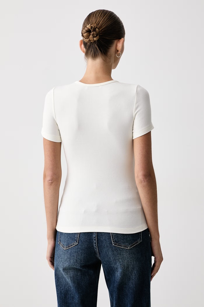 Odzież Eleh T-shirt damski z wiskozą EFW260041 beżowy