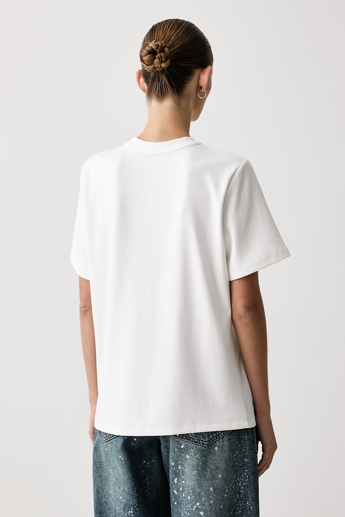 Odzież Eleh T-shirt basic damski z modalem EFW260244 beżowy