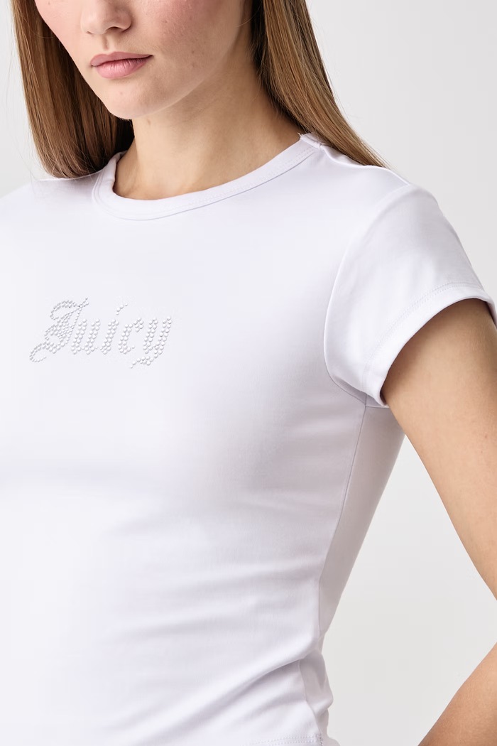 Tričko dámske s viskózou OLD GOTHIC JUICY BABY Juicy Couture JCWCT226326 biela
