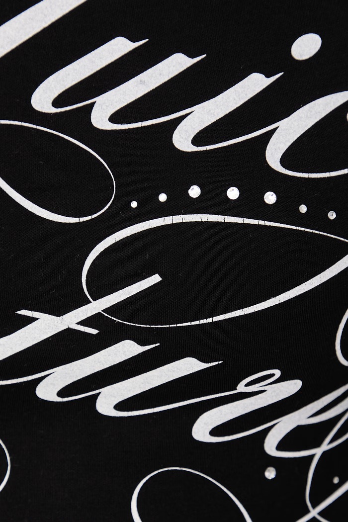 Top da donna con modal REBELLE SCRIPT MIA BOATNECK Juicy Couture nero JCWCT226316