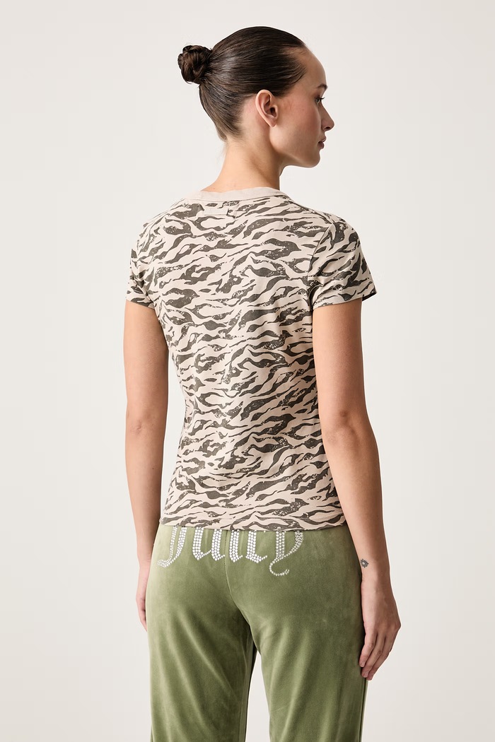 Odjeća Juicy Couture Majica za žene od pamuka CAMO ZEBRA JCDCT226953 bež