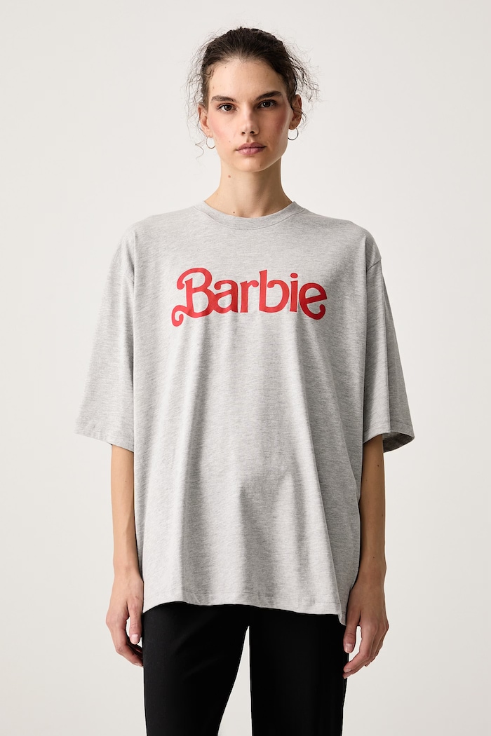 Gestuz T-shirt oversize damski z bawełną GZnadya szary 10911950