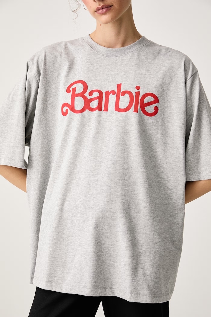 T-shirt oversize damski z bawełną GZnadya Gestuz 10911950 szary
