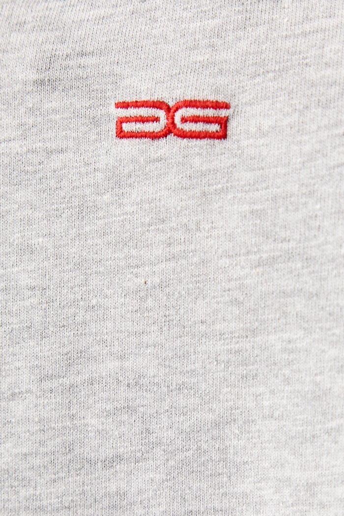 T-shirt oversize damski z bawełną GZnadya Gestuz szary 10911950