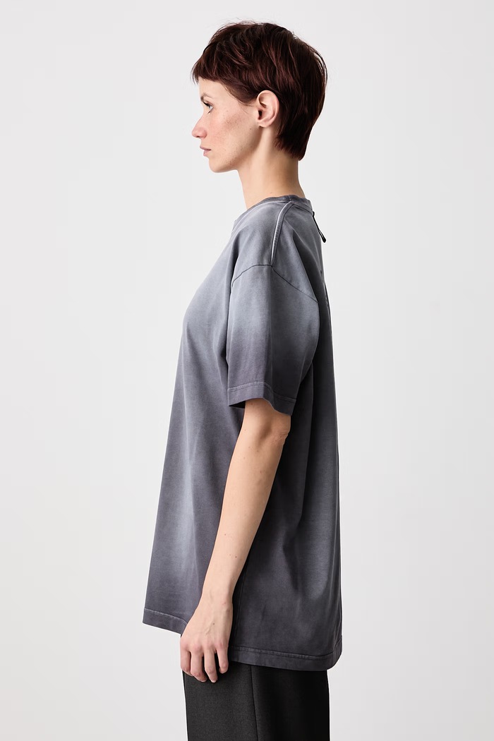T-shirt bawełniany damski MUGLER 26F3TS01286032 szary