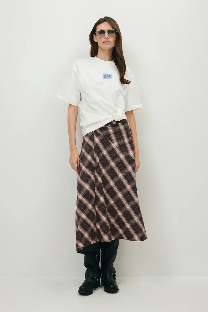 BIZUU T-shirt damski bawełniany PARADISO PARADISO.KREMOWY. biały AW26