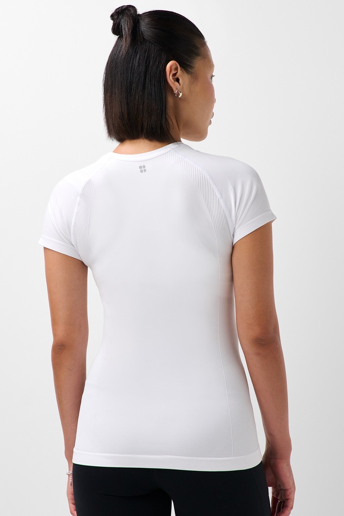 Sweaty Betty T-shirt treningowy damski Athlete SB10131 biały AW26