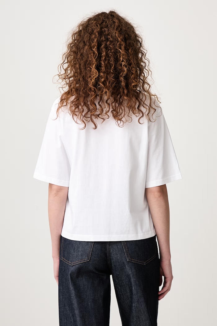 Odjeća Off-White Statement Boxy majica od pamuka za žene 2FA00675T bijela