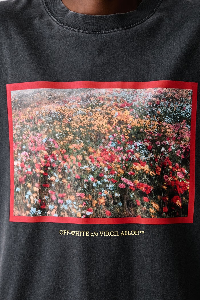 Off-White Flowers Field Skate majica od pamuka za žene 2FA00436T