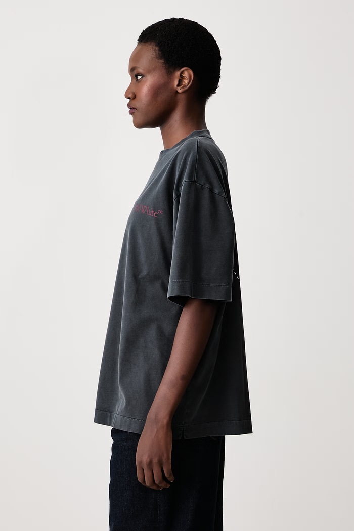 Cut Here Arrow Skate majica od pamuka za žene Off-White 2FA00439T siva