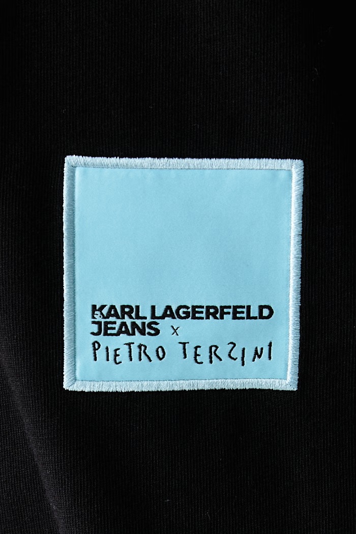 T-shirt γυναικείο βαμβακερό x Pietro Terzini Karl Lagerfeld Jeans μαύρο B4W17076