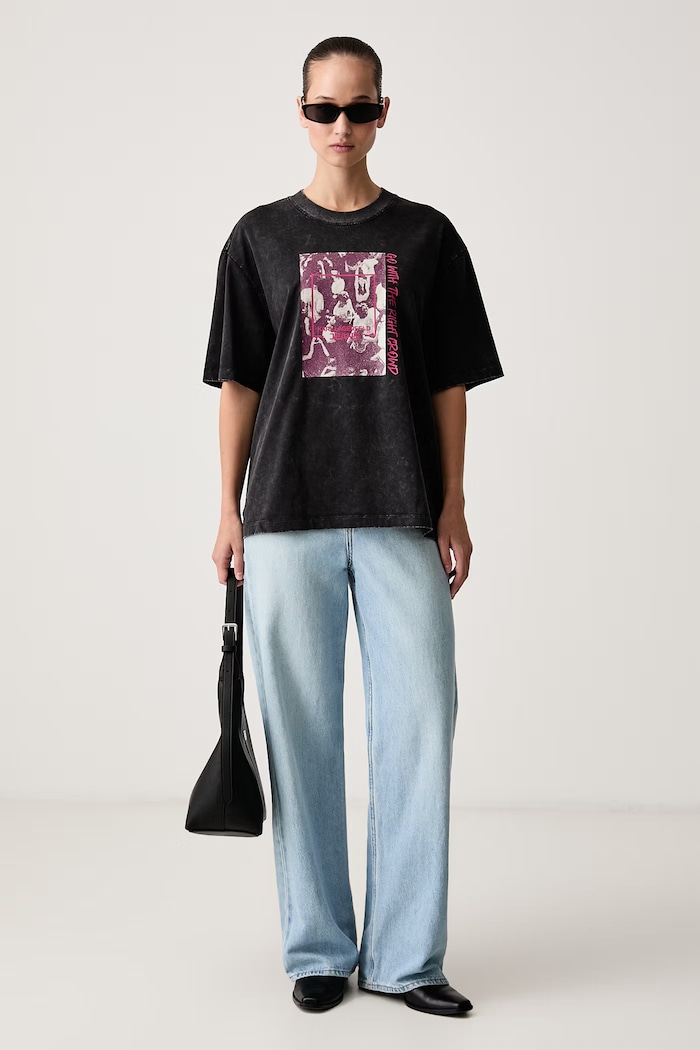 Karl Lagerfeld Jeans Tricou de damă din bumbac B4W17012 negru AW26