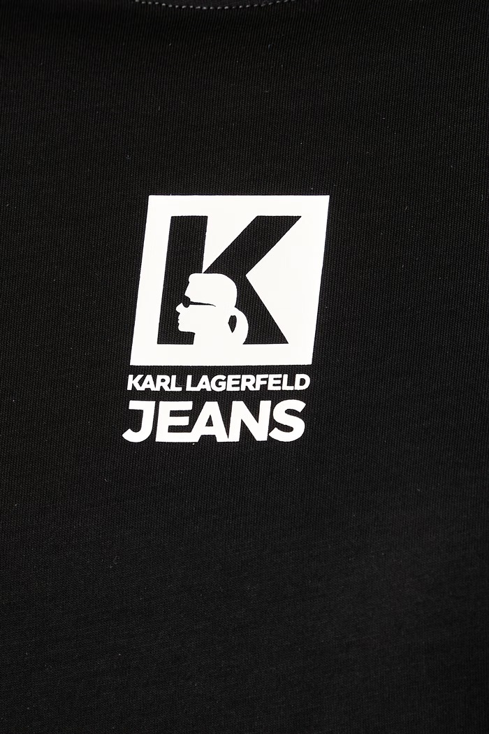 Тениска дамска с модал Karl Lagerfeld Jeans черен B4W17009