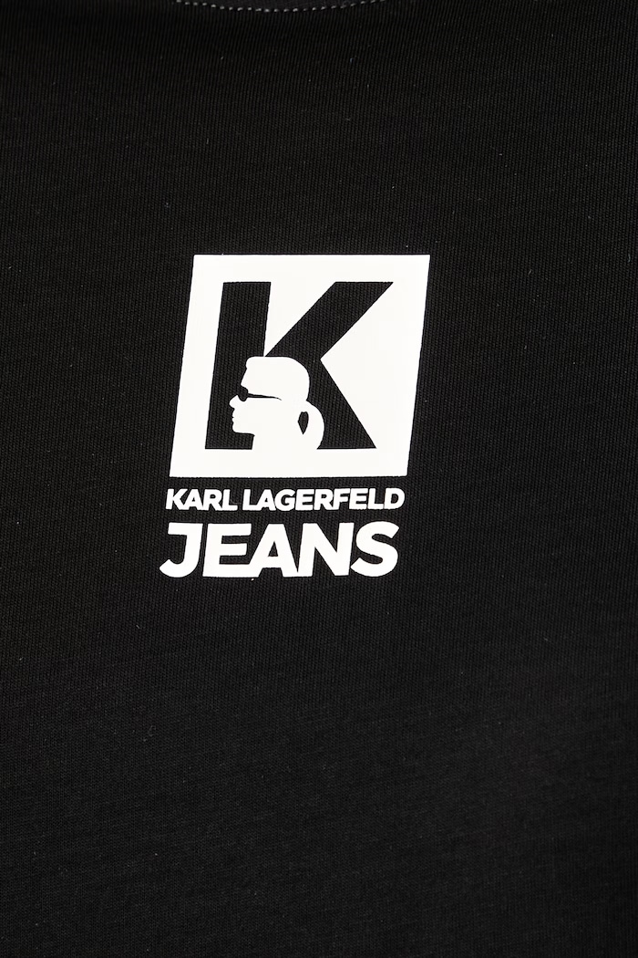 Тениска дамска с модал Karl Lagerfeld Jeans черен B4W17009
