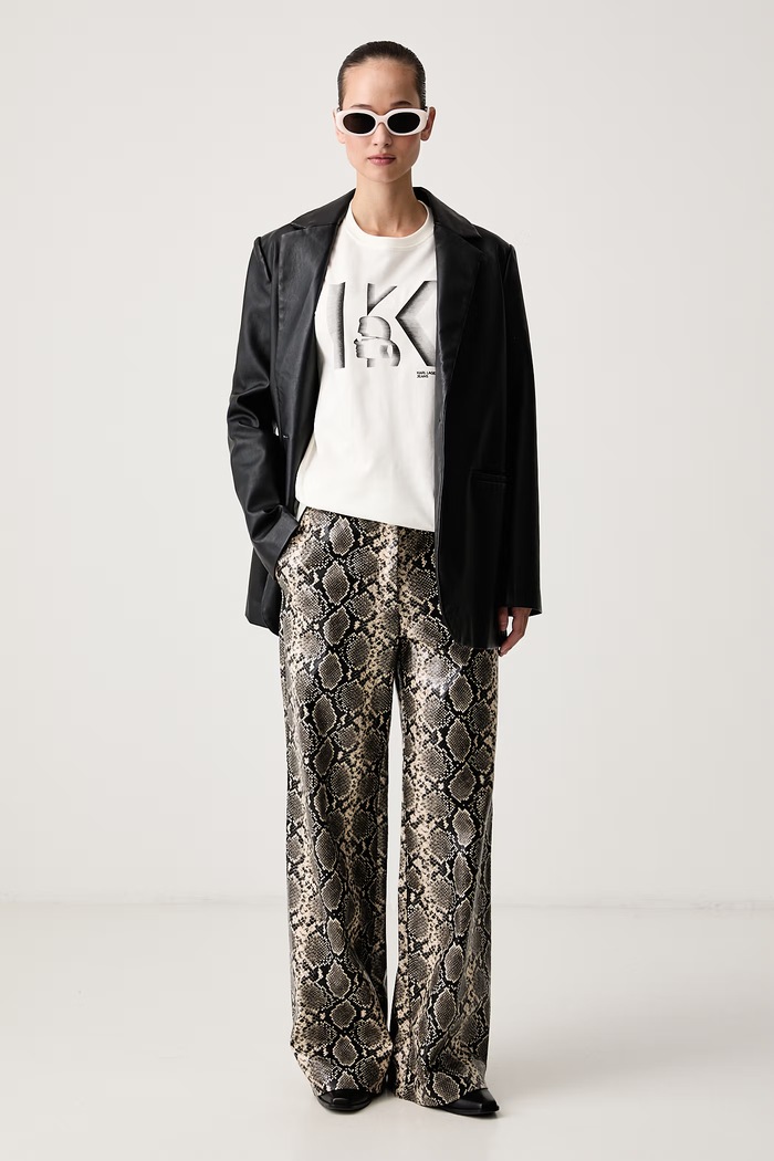 Karl Lagerfeld Jeans Tricou de damă din bumbac B4W17003 bej AW26