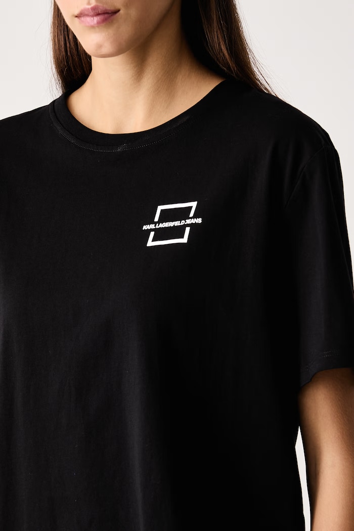 T-shirt γυναικείο βαμβακερό Karl Lagerfeld Jeans B4W17002 μαύρο