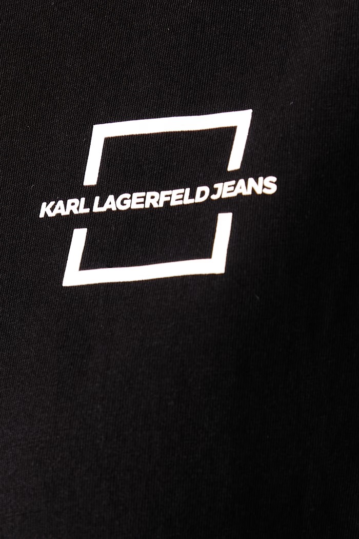 T-shirt γυναικείο βαμβακερό Karl Lagerfeld Jeans μαύρο B4W17002