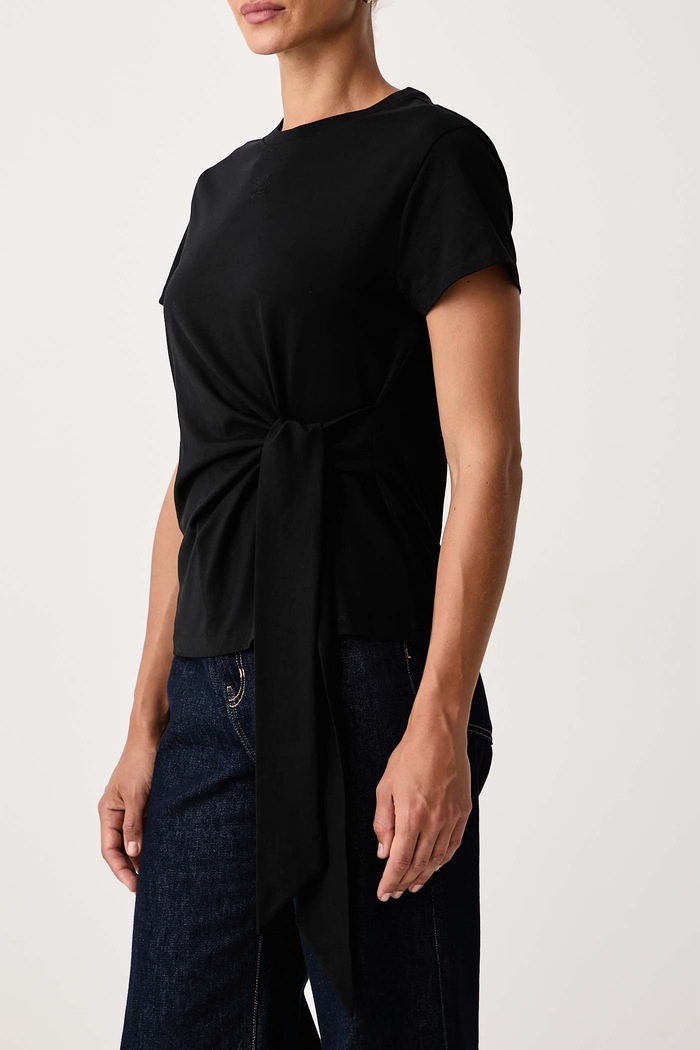 T-shirt damski bawełniany Karl Lagerfeld B4W17038 czarny