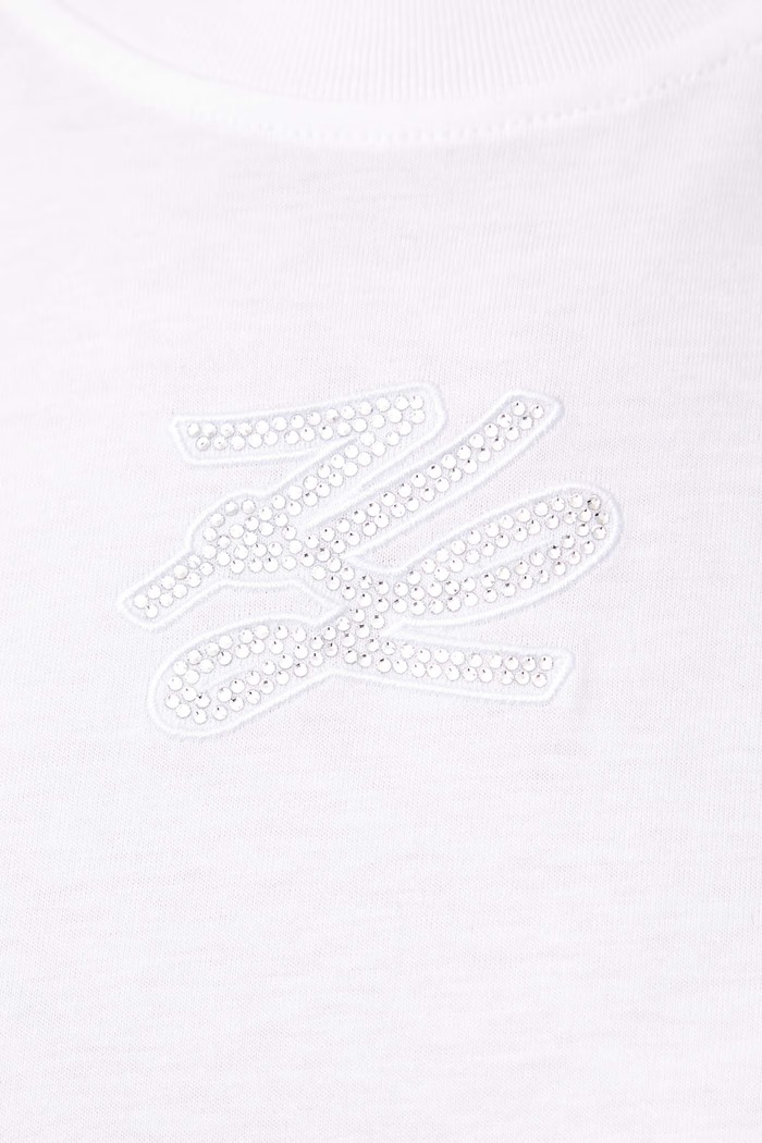 T-shirt damski bawełniany Karl Lagerfeld biały B4W17045