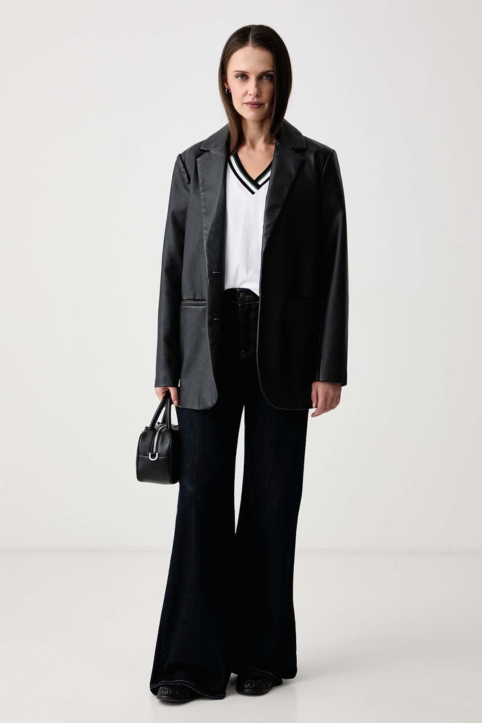 Karl Lagerfeld Oversize kratka majica ženska bombažna B4W17050 bela AW26