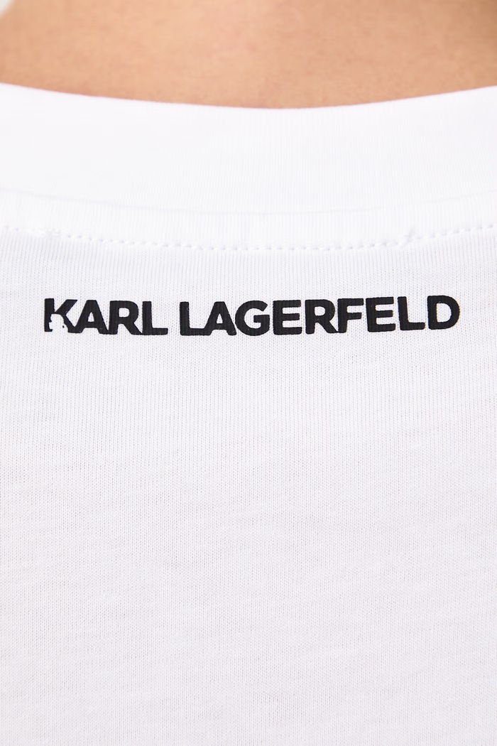 Tričko dámske bavlnené Karl Lagerfeld B4W17048 biela