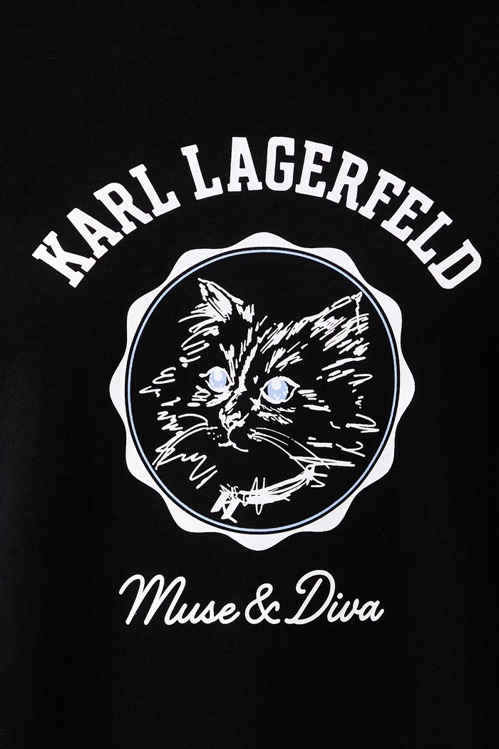 Majica za žene od pamuka Karl Lagerfeld crna B4W17084