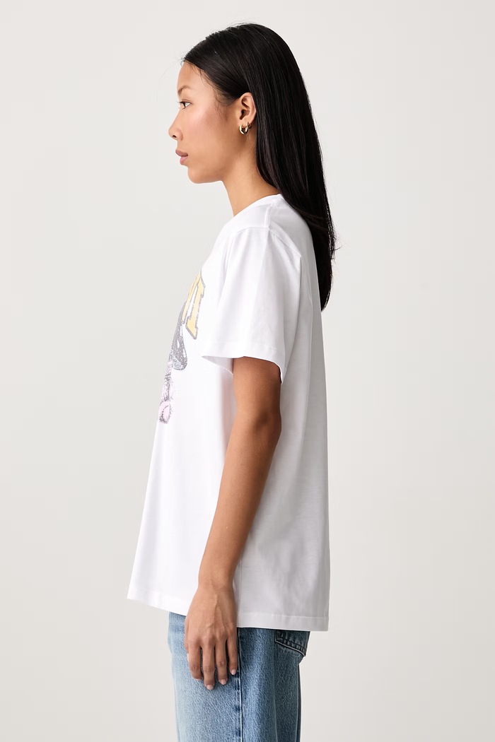 Teddy Mushrooms tricou din bumbac pentru femei GANNI A1050311 alb